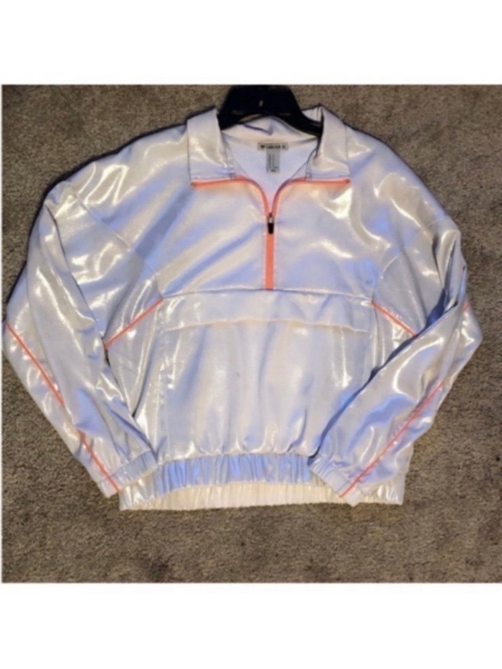 Forever 21 Silver Activewear Pullover Sweatshirt